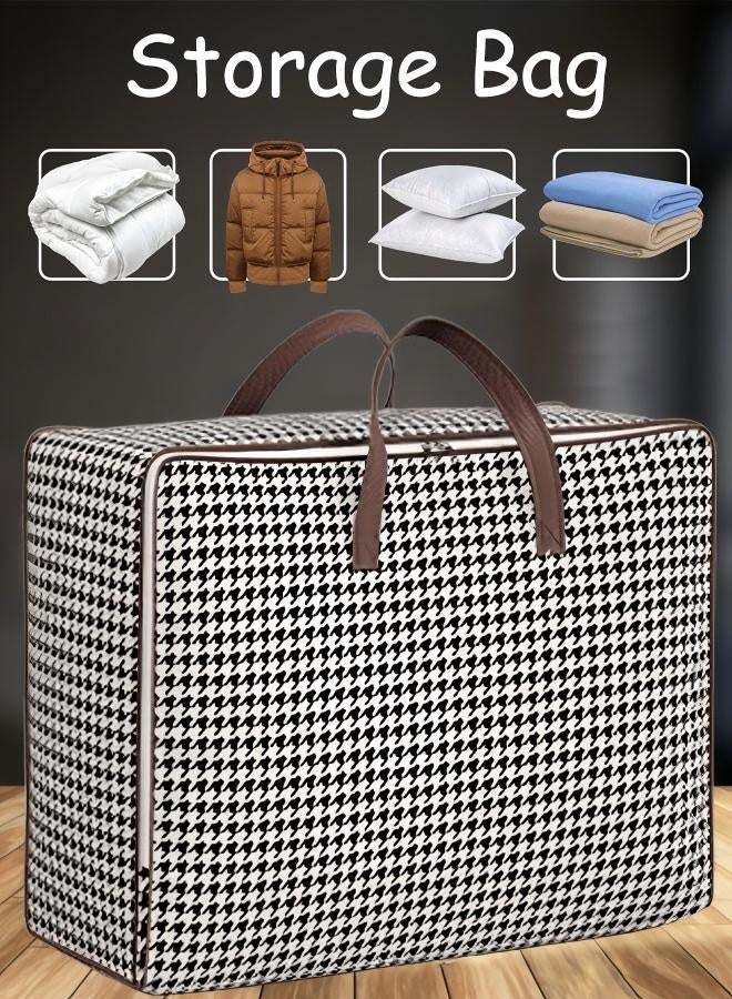 150L Large Storage Bag Durable Organizing Bag Waterproof Storage Bag  Foldable Material Storage Bag Organizer With Zips  Suitable For Organizing Clothes, Toys And Sundries, Space Saving 80*30*60cm  - Image 1