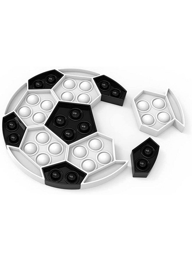 FunBlast Pop It Fidget Toy - Autism Special Needs Silicone Stress Reliever, Squeeze Sensory Toy (White & Black) - Image 5