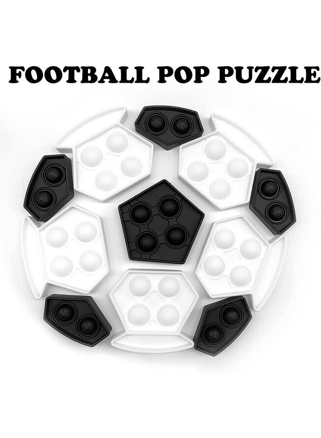 FunBlast Pop It Fidget Toy - Autism Special Needs Silicone Stress Reliever, Squeeze Sensory Toy (White & Black) - Image 2