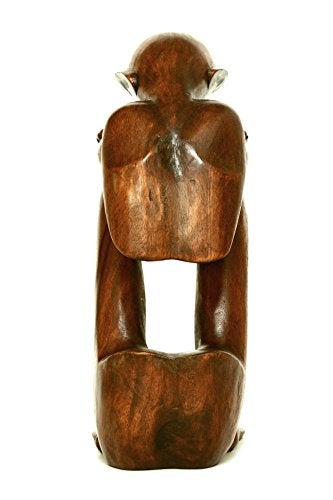 G6 Collection 12" Abstract Sculpture Wooden Handmade Handcrafted Art - Resting Man - Home Decor Decorative Figurine Accent Decoration Rustic Hand Carved Statue Resting Man - Image 5