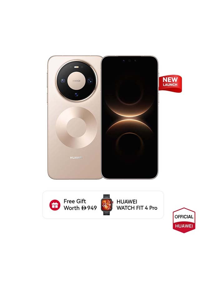 HUAWEI Mate 80 Pro Dual SIM Gold 16GB RAM 512GB With Huawei Watch Fit4 Pro - Middle East Version - Image 1