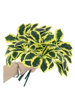 Generic 5Pcs UV Resistant Artificial Greenery Bushes, Durable Plastic Fake Plants for Indoor & Outdoor Home Garden Decoration, Safe and Eco-Friendly Simulation Greenery.  - Image 1