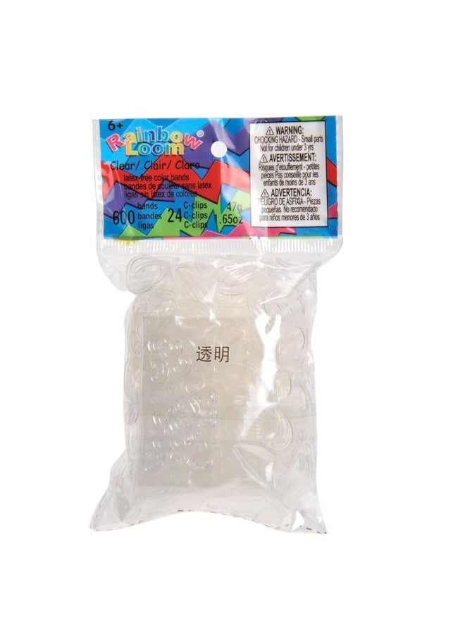 Rainbow Loom Choon's Design LLC Offical Rainbow Loom Clear Jelly 600 Latex Free (24 C-Clips)  - Image 2