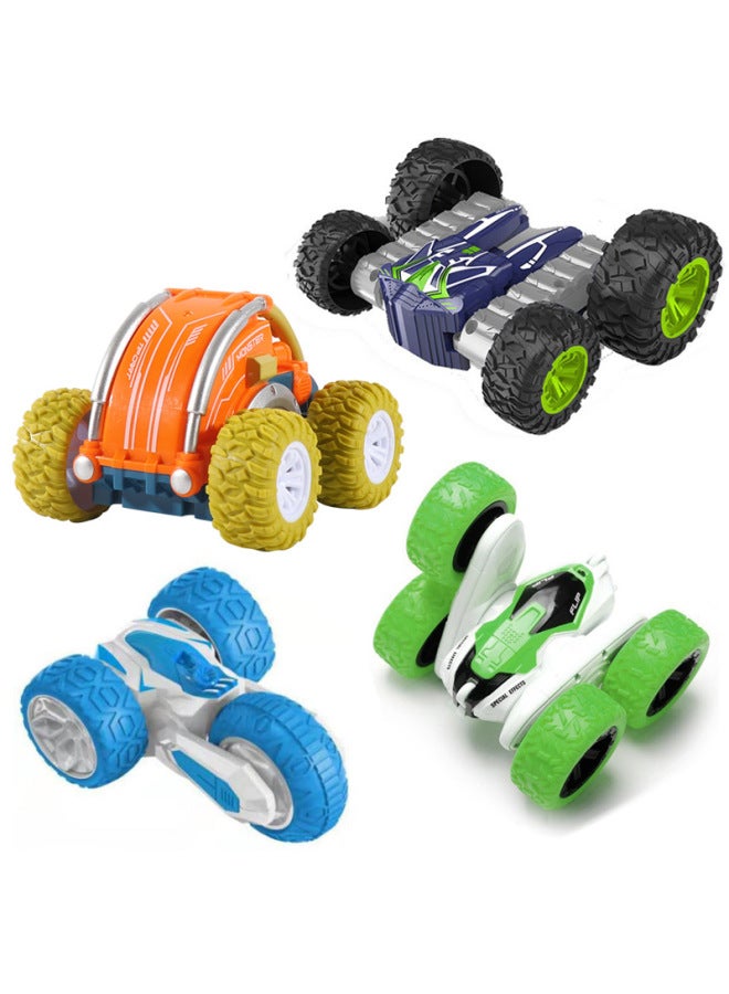 2.4G High-speed Rotating Children's Remote Control Toy Stunt Car Mini Remote Control Dump Double-sided Car Four-wheel Top Rotating-Color:Gravity Sensor Watch Car Pink  - Image 2