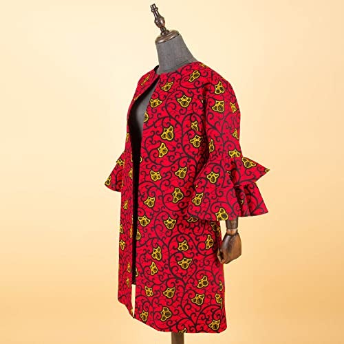 RealWax African Women Coat Ankara Print Long Jacket Tops Wax Dashiki Clothes 726, 4X-Large - Image 4