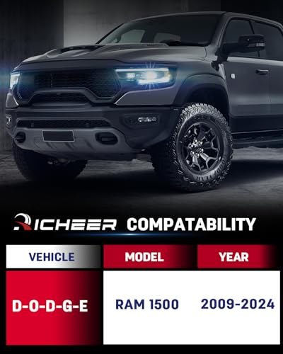 Richeer 3" Front and 2" Rear Leveling Lift Kits for 2009-2025 Ram 1500 4X4 4WD/AWD,2020-2025 Ram 1500 2WD/RWD, 3 Inch Front Strut Spacers and 2 Inch Rear Lift Spacer for 2009-2025 Ram 1500 Lift Kits - Image 2