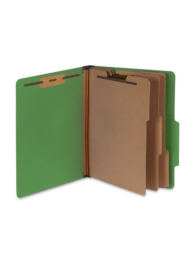 Blue Summit Supplies Green Classification Folders, 3 Dividers, Letter Size With 2 Inch Tyvek Expansions, Use For Organizing Medical Records & Client Files, 10 Pack  - Image 3