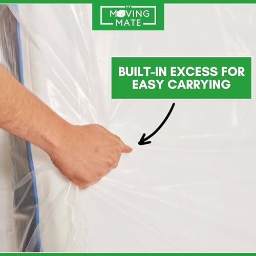 My Moving Mate Twin Mattress Bag for Moving and Storage - 5 Mil Mattress Cover for Moving and Storage - Mattress Protector Storage Bags - Heavy Duty, Reusable, Tearproof - Image 4