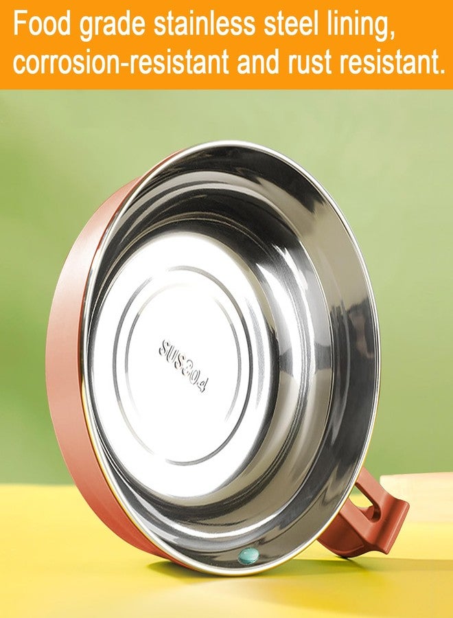 Ronanemon Microwave Ramen Bowl with Handles,304 Stainless Steel Liner Bowl, Microwavable Soup Mug with Lid Large Soup Cups for Ramen Noodle Cereal,42 oz (Orange) - Image 4