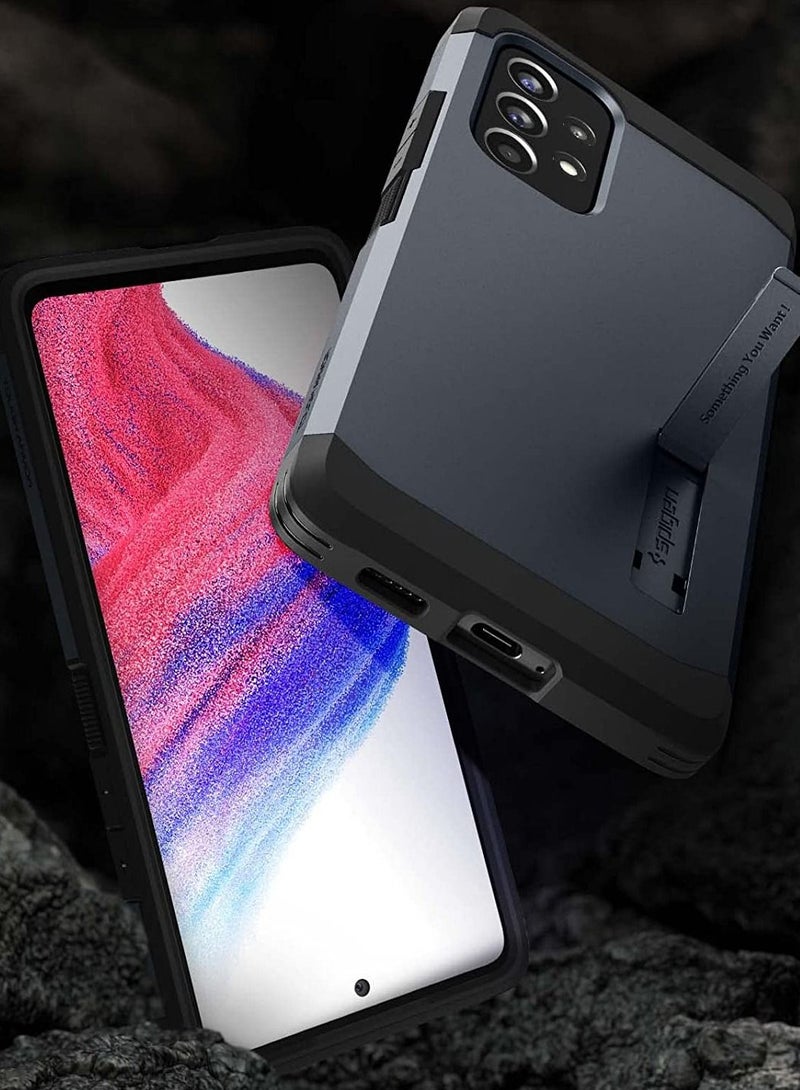 Spigen Tough Armor Case Cover for Samsung Galaxy A53 5G (2022) with Extreme Impact Foam - Metal Slate - Image 2