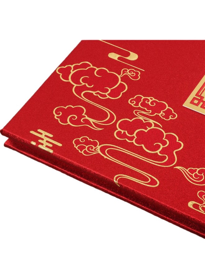 Tianshun Guest Name Sign-In Book, Business Gift Registry, Wedding Guest Sign-In Book, Wedding Celebration Guest Book, Auspicious Cloud Style - Guest Name Sign-In Book - Image 3