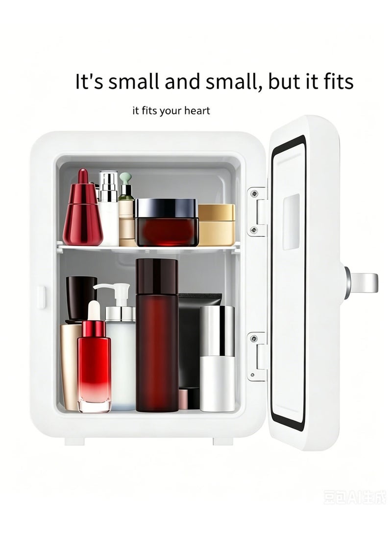 ET-LIFE Mini Fridge, 4L Refrigerator, Compact and Portable Cold Room, Low Noise Refrigerator, Cool & Heat Car Travel Storage, Makeup Skincare Fridge - Image 5