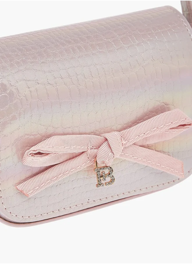 فلورا بيلا من شو إكسبرس Girls Embellished Crossbody Bag With Adjustable Strap And Magnetic Closure Ramadan Collection