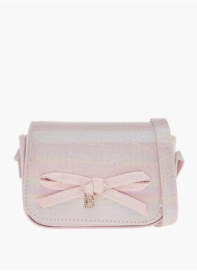 Flora Bella By Shoexpress Girls Embellished Crossbody Bag With Adjustable Strap And Magnetic Closure Ramadan Collection