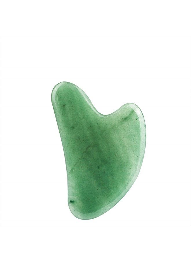 Ina Beauty Large Gua Sha Heart Natural Jade Stone for Face to Lift, Decrease Puffiness and Tighten - Image 1