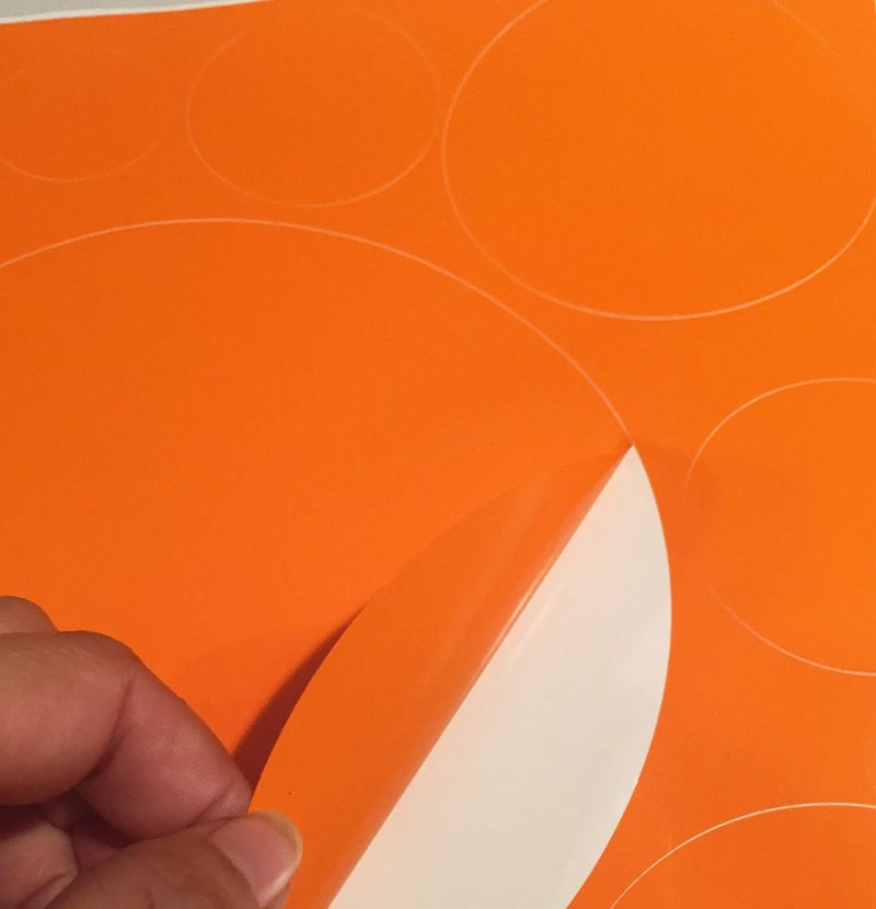 Create-A-Mural Polka Dot Wall Stickers, Wall Decor Dots for Bedroom Kids Room Birthday Gift (Orange) - Image 4