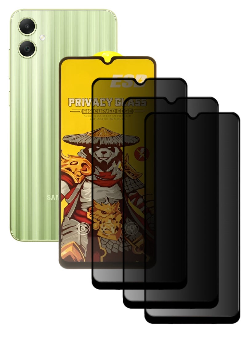 ESD 3 Pieces Tempered Dustproof Privacy Glass Screen Protector Compatible For Samsung Galaxy A05 - Image 1