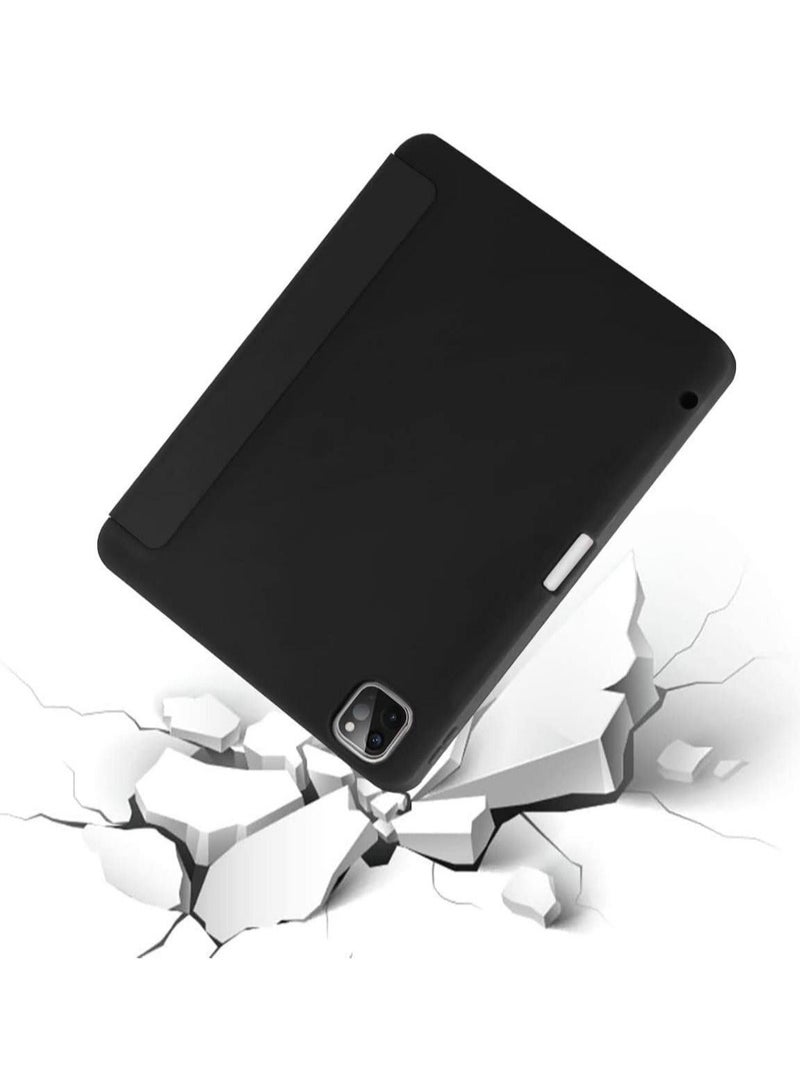 راكسوم حافظة لجهاز iPad Pro 11 بوصة 2021 (الجيل الثالث) / 2020 (الجيل الثاني) مع حامل قلم رصاص [يدعم شحن/زوج قلم iPad الثاني] حامل ثلاثي الطي رفيع، غطاء حماية ذكي - Image 2