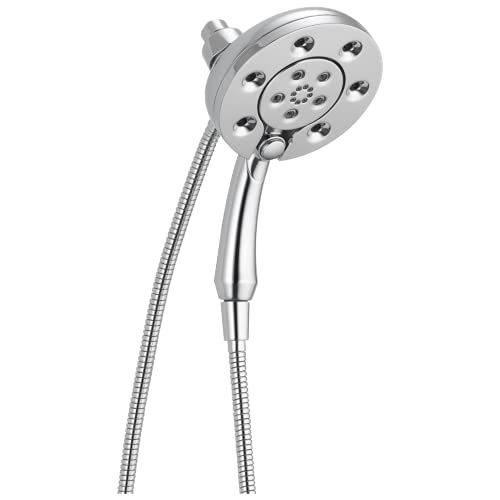 Delta Faucet 2-in-1 Showerhead with Handshower I 10 Year Warranty I In2ition 4-Spray Setting Overhead and Handheld Shower I H2Okinetic Shower head for Bathroom with 1.5 meter Hose I Chrome - 58472-PR - Image 1