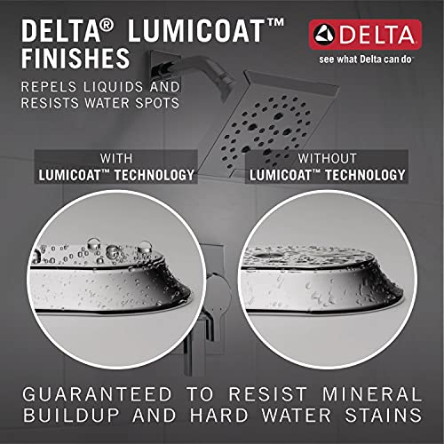 Delta Faucet 2-in-1 Showerhead with Handshower I 10 Year Warranty I In2ition 4-Spray Setting Overhead and Handheld Shower I H2Okinetic Shower head for Bathroom with 1.5 meter Hose I Chrome - 58472-PR - Image 4