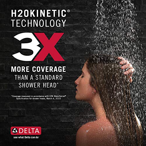 Delta Faucet 2-in-1 Showerhead with Handshower I 10 Year Warranty I In2ition 4-Spray Setting Overhead and Handheld Shower I H2Okinetic Shower head for Bathroom with 1.5 meter Hose I Chrome - 58472-PR - Image 3