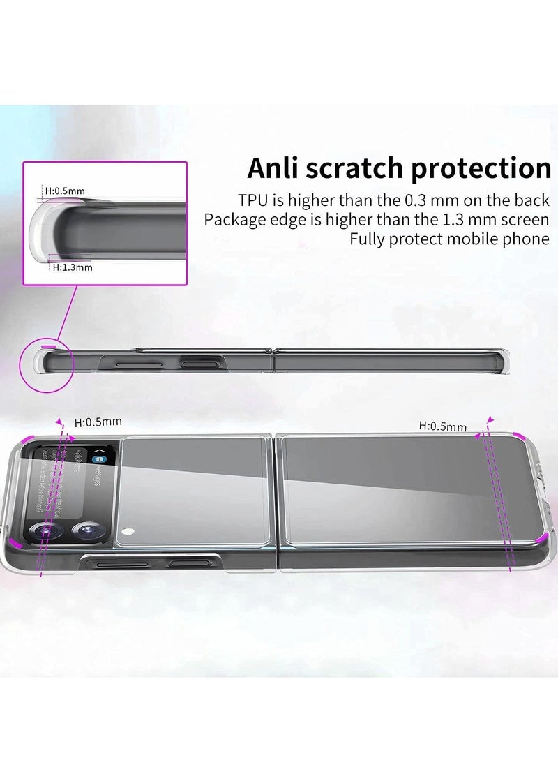 Raxoom Samsung Galaxy Z Flip 3 5G PC Anti-Scratch Shookproof Protection Cover for Samsung Galaxy Z Flip 3 5G, Transparent - Image 3