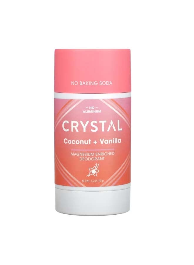 CRYSTAL Magnesium Enriched Deodorant Coconut  Vanilla 2.5 oz 70 g - Image 1