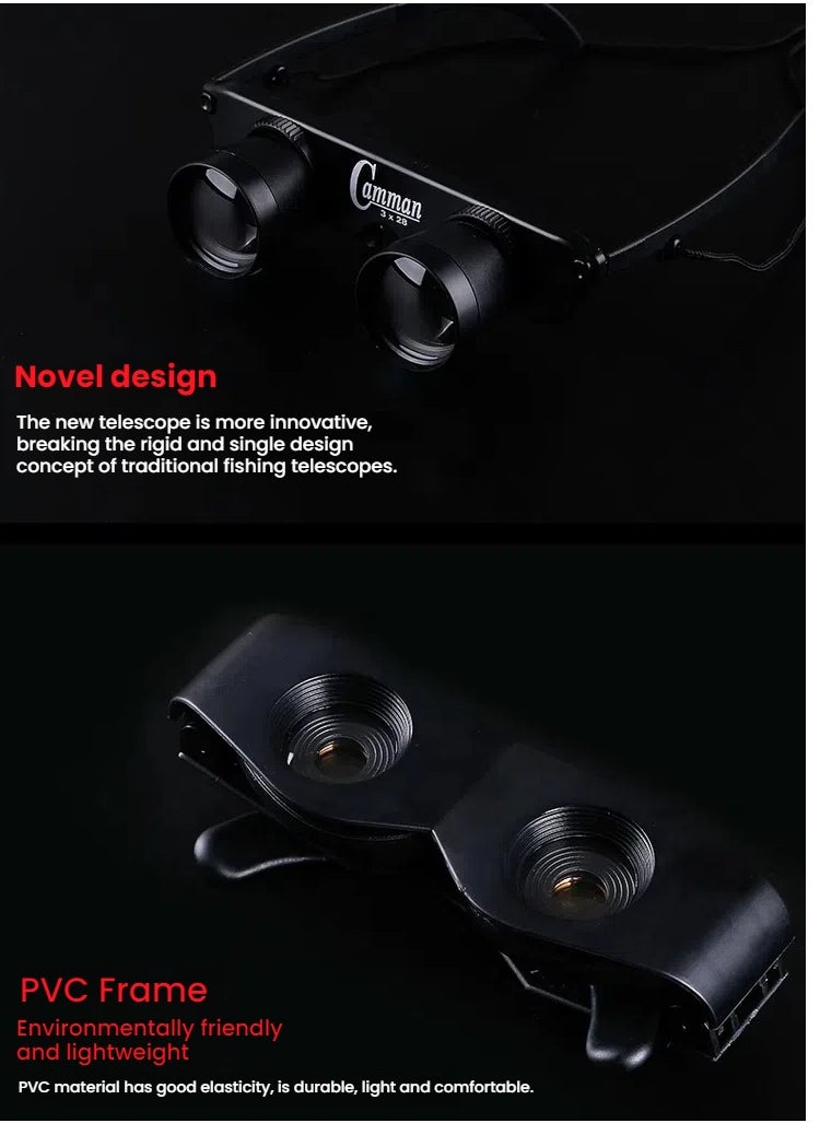 Generic Fishing Telescope Glasses, HD Headset Telescope for Outdoor Fishing, Lightweight and Comfortable, Suitable for Fishing, Bird Watching and Outdoor Activities  - Image 2