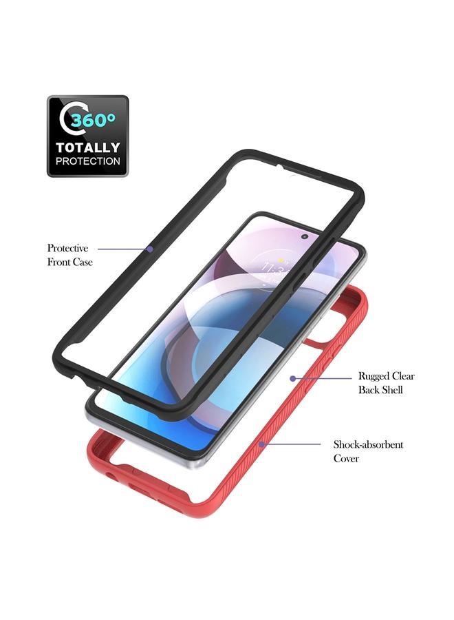 S-TOP Case For Motorola One 5G Ace Starry Sky Solid Color Series Shockproof PC + TPU Protective Case with Ring Holder & Magnetic Function - Image 3