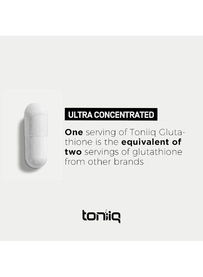 Toniiq Ultra High Strength Glutathione Capsules - 1000Mg Concentrated Formula - 98%+ Highly Purified And Bioavailable - Non-Gmo Fermentation - 240 Capsules Reduced Glutathione Supplement - Image 5