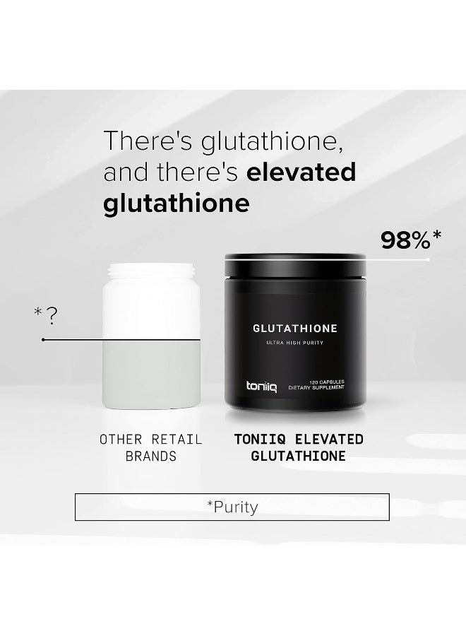 Toniiq Ultra High Strength Glutathione Capsules - 1000Mg Concentrated Formula - 98%+ Highly Purified And Bioavailable - Non-Gmo Fermentation - 240 Capsules Reduced Glutathione Supplement - Image 4