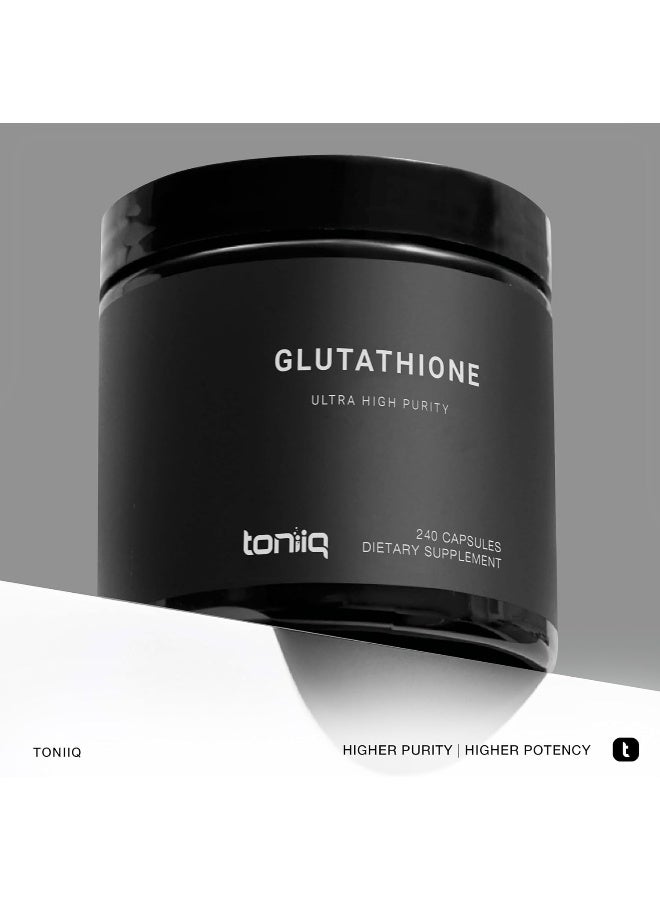 Toniiq Ultra High Strength Glutathione Capsules - 1000Mg Concentrated Formula - 98%+ Highly Purified And Bioavailable - Non-Gmo Fermentation - 240 Capsules Reduced Glutathione Supplement - Image 3