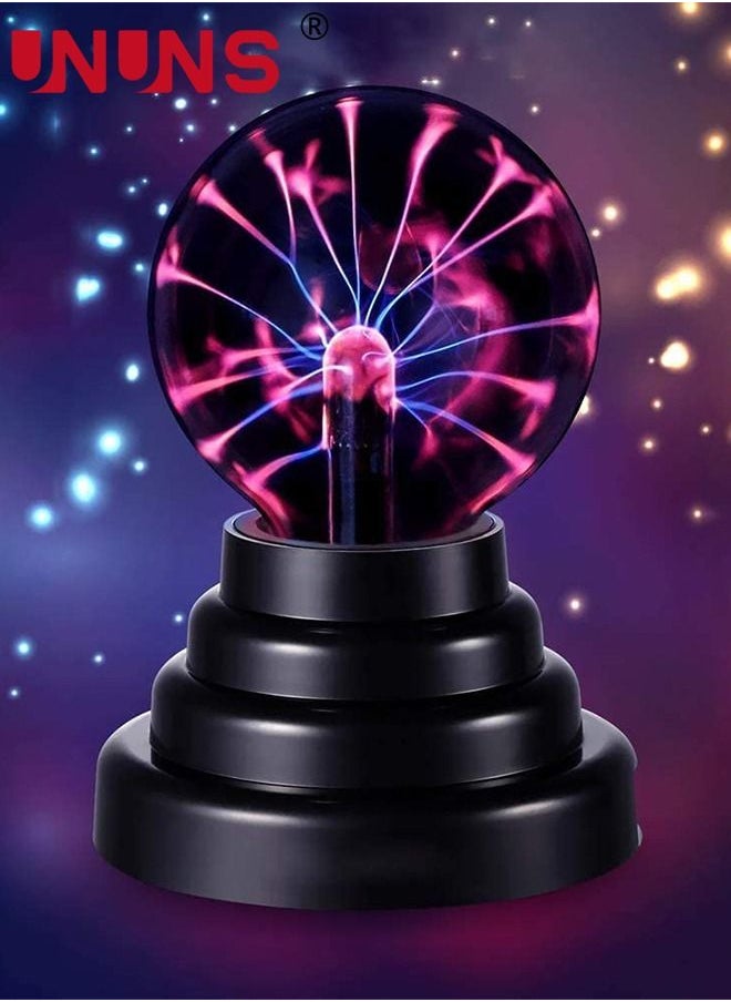 UNUNS Plasma Ball light,3 Inches Touch Activated Lightning,Magic Crystal USB Charging Table Light Prop For Parties Kids And Adults Alike  - Image 2