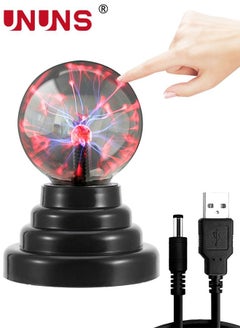 UNUNS Plasma Ball light,3 Inches Touch Activated Lightning,Magic Crystal USB Charging Table Light Prop For Parties Kids And Adults Alike  - Image 1