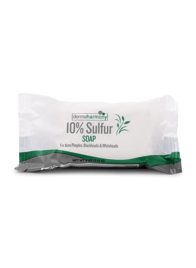ديرماهارموني صابون ديرماهارموني لعلاج حب الشباب يحتوي على 10% كبريت مع زيت شجرة الشاي (4 أونصة)  - Image 1