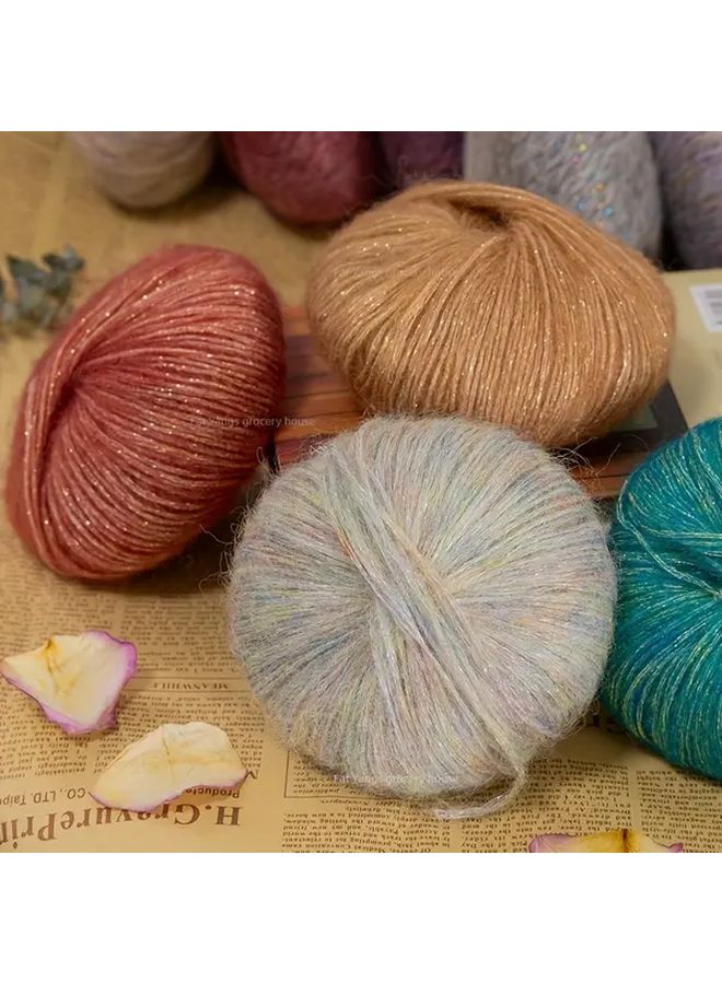 32 Color Golden Glitter Yarn 6 Pcs Set Soft Luxurious Blend For Knitting Crocheting Scarves Sweaters And Crafting Projects - Image 2