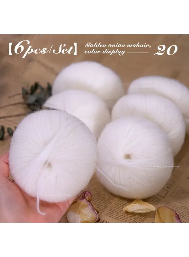 32 Color Golden Glitter Yarn 6 Pcs Set Soft Luxurious Blend For Knitting Crocheting Scarves Sweaters And Crafting Projects - Image 3
