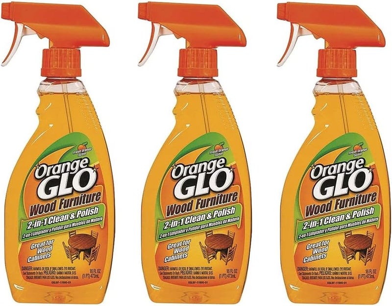 Orange Glo Wood Furniture 2-in-1 Clean and Polish (Pack of 3) - Image 1