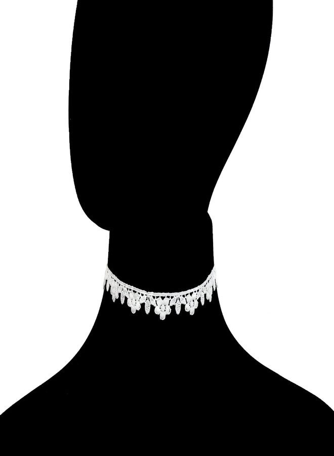 TISDA 10pcs Fashion Elegant White Lace Choker Necklace for Women Simple Fashion Jewelry (10pcs) - Image 5