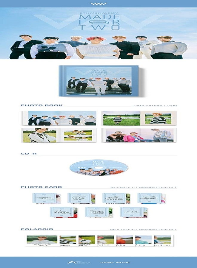 VORAGA VAV Made for Two 6th Mini Album CD+120p PhotoBook+1p PhotoCard+1p Polaroid+Message PhotoCard Set+Tracking Kpop Sealed - Image 2