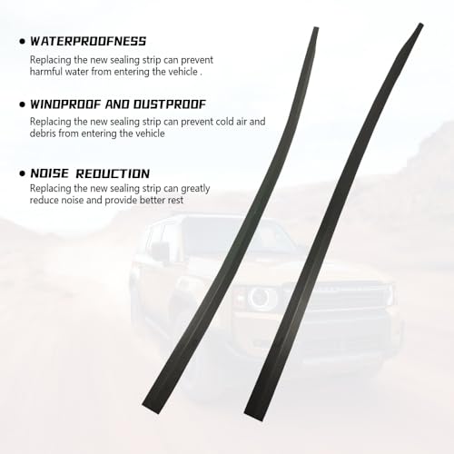 MATERIG Front Windshield Trim Seal Strip Fit for Toyota Land Cruiser 250 Prado J250 LC250 2024 2025, Front Glass Sealing Tape, A Pillar Soundproofing Rubber Seal Strip Trim - Image 4