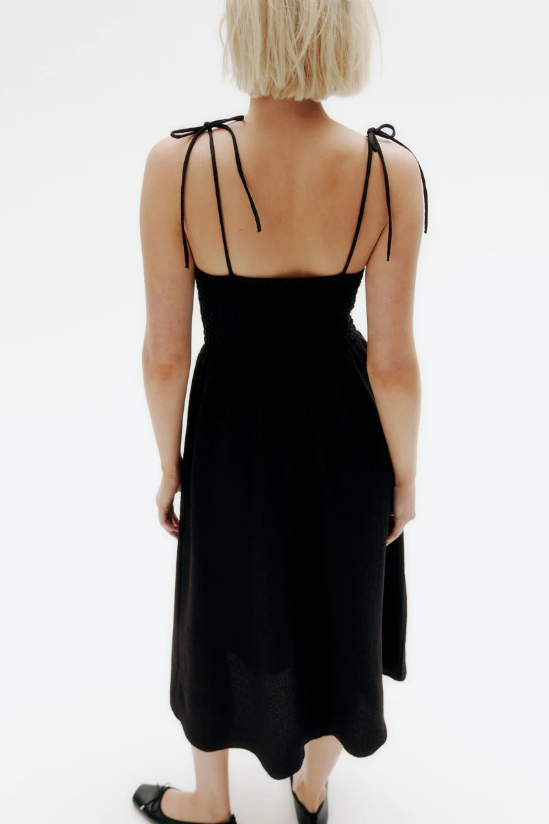 H&M Tie-strap smocked dress