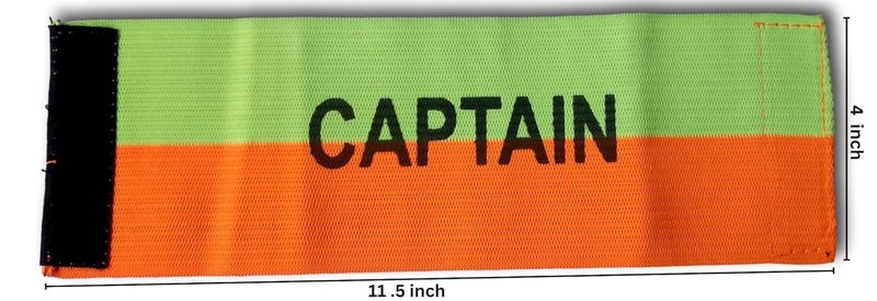 Nextage Captain Armband – Durable Elastic Breathable Band for All Sports, Waterproof Lightweight Stretchable Velcro Armbands, Neon Multicolor High Visibility Set of 2 Football Band - Image 3