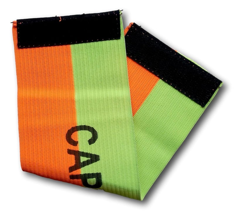 Nextage Captain Armband – Durable Elastic Breathable Band for All Sports, Waterproof Lightweight Stretchable Velcro Armbands, Neon Multicolor High Visibility Set of 2 Football Band - Image 4