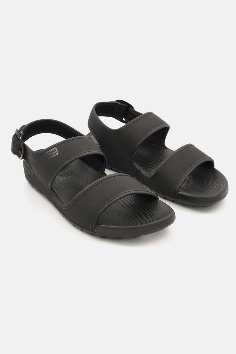 FitFlop صنادل ليدو للرجال بحزام خلفي، أسود - Image 1