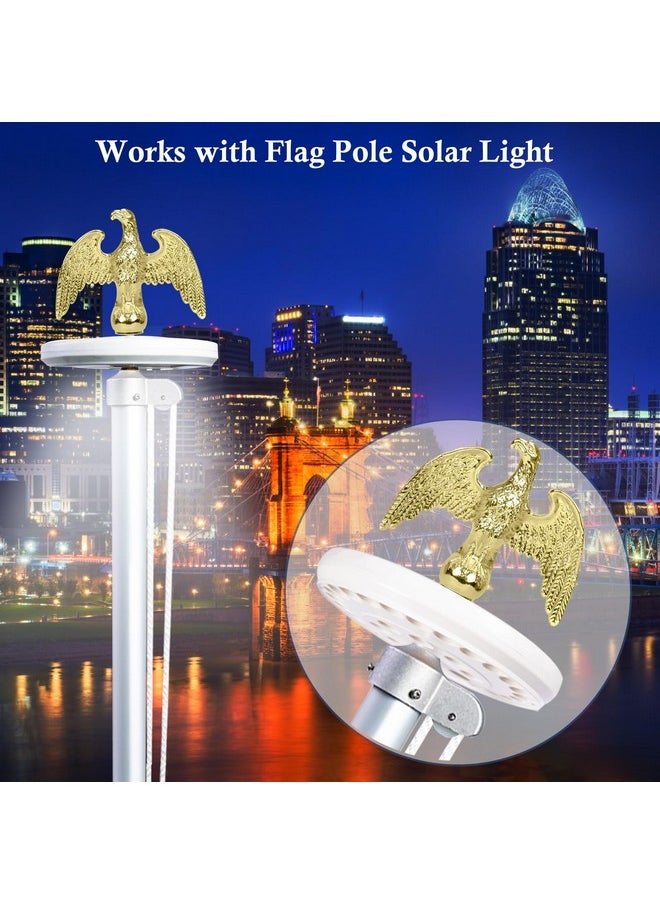 NQ NQ Gold Flag Pole Eagle Topper Ornament, Aluminum Alloy Eagle Finial for 20'/25'/30' Telescopic/Sectional Flagpole（Gold,7inch）  - Image 4
