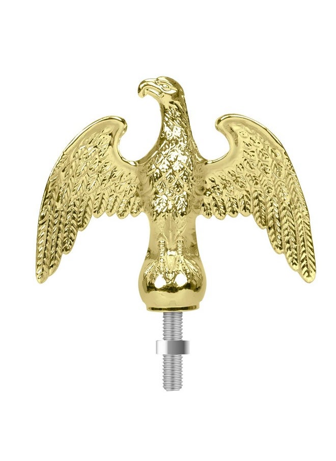 NQ NQ Gold Flag Pole Eagle Topper Ornament, Aluminum Alloy Eagle Finial for 20'/25'/30' Telescopic/Sectional Flagpole（Gold,7inch）  - Image 1