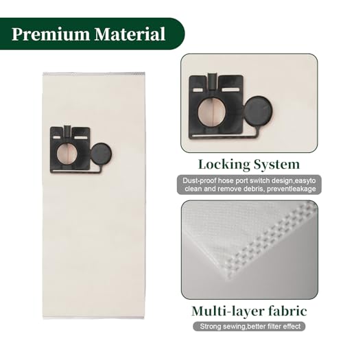 Fanshuge 6 Pack 452970 Vacuum Bags Compatible with Festool CT 22 Dust Extractor Reinforced Tear-Resistant Replacement Vacuum Filter Bags - Image 3