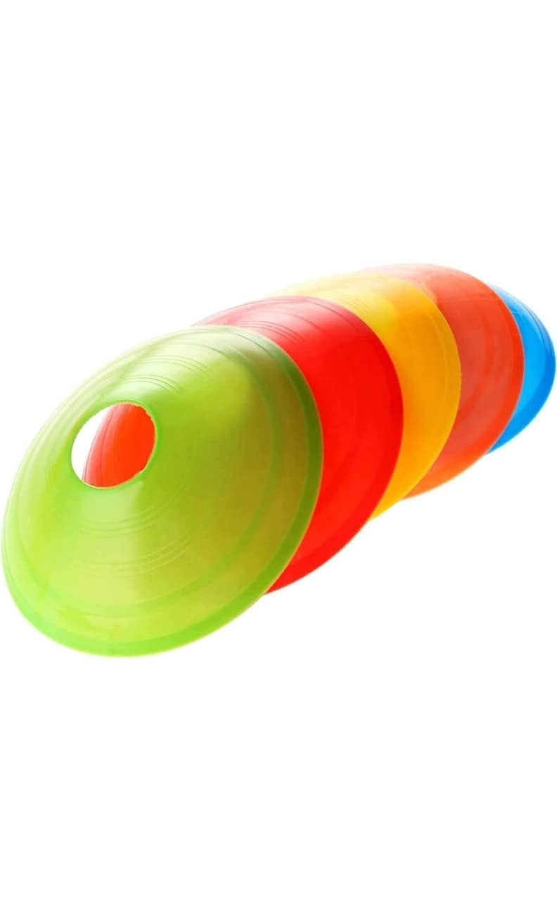 CABRIO Disc Plastic Space Marker Agility Soccer Cones for Training, Football, Kids, Sports, Field Cone Markers (Multicolor, 10 Cones Set) (10) - Image 2