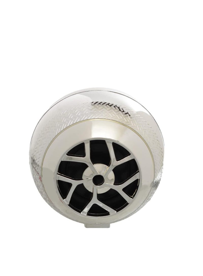 طقم سماعات حلقية للدراجات النارية، لون فضي، قطعتين، صوت قوي، مناسب لجميع الدراجات النارية - Image 1